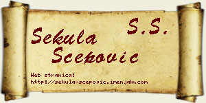 Sekula Šćepović vizit kartica